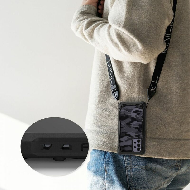 Husa Samsung Galaxy A72 5G Ringke Fusion X Design - Camo Black