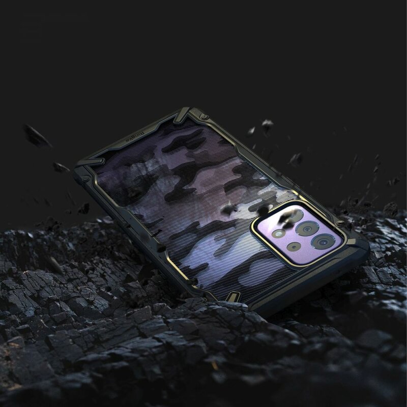 Husa Samsung Galaxy A72 5G Ringke Fusion X Design - Camo Black