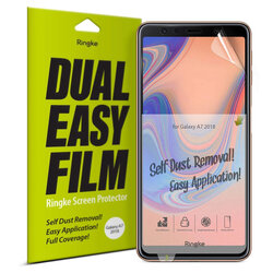 [Pachet 2x] Folie Samsung Galaxy A7 2018 Ringke Dual Easy Film Full Coverage - Clear
