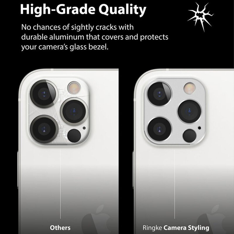Protectie camera iPhone 12 Pro Ringke Camera Styling, gri