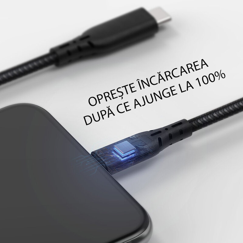 Cablu de date Ringke USB Type-C to Lightning Fast Charge 1.2M - Negru