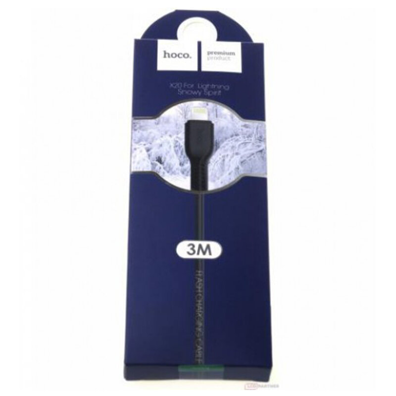 Cablu de date Flash Charging Lightning Hoco X20 3M 2A , negru