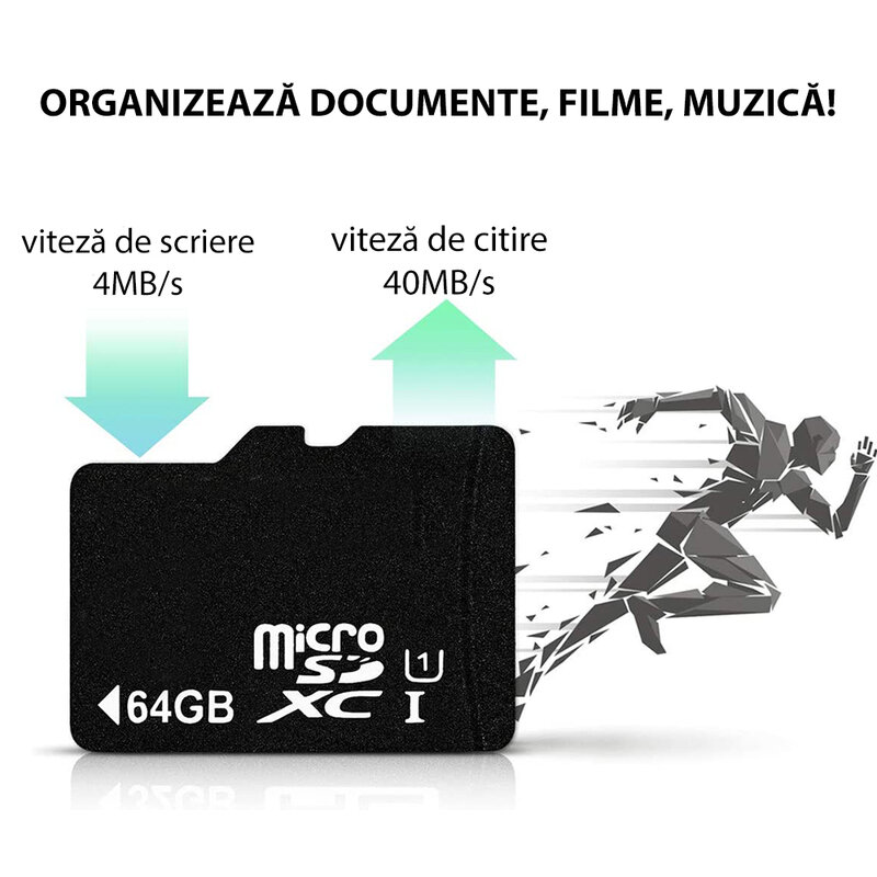 Card de memorie Imro Micro SD-UHS 16 GB Class 4 + Adaptor SD