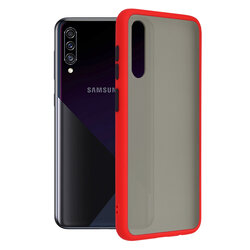 Husa Samsung Galaxy A30s Mobster Chroma Cu Butoane Si Margini Colorate - Rosu