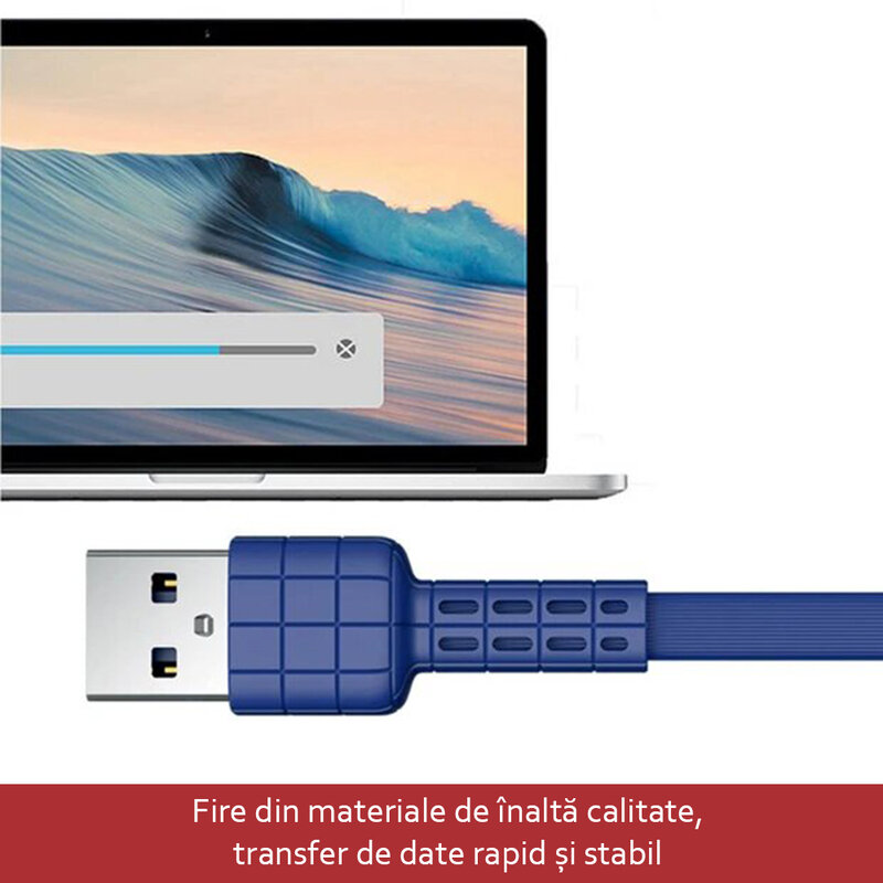 Cablu de date Type-C Remax RC-116a 1M 2.4A - Alb