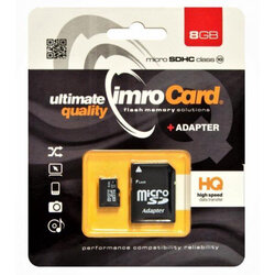 Card de memorie Imro Micro SDHC 8 GB Class 10 + Adaptor SD