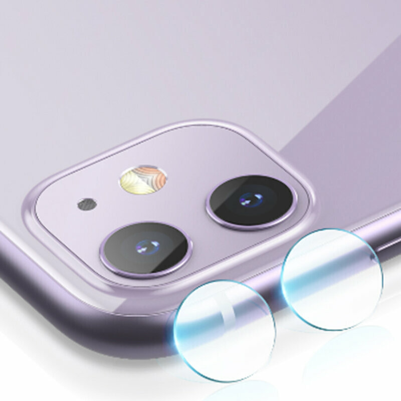 [Pachet 2x] Folie Sticla Camera iPhone 11 Baseus Gem Lens - SGAPIPH61S-JT02 - Clear