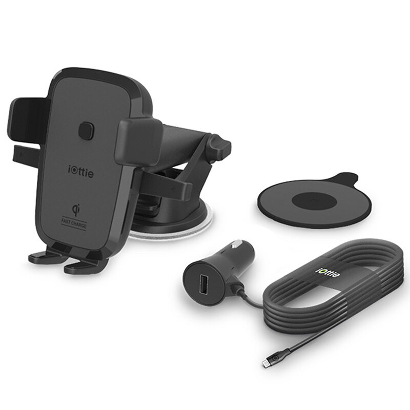 Suport telefon auto IOttie EOT wireless pentru bord, parbriz, negru