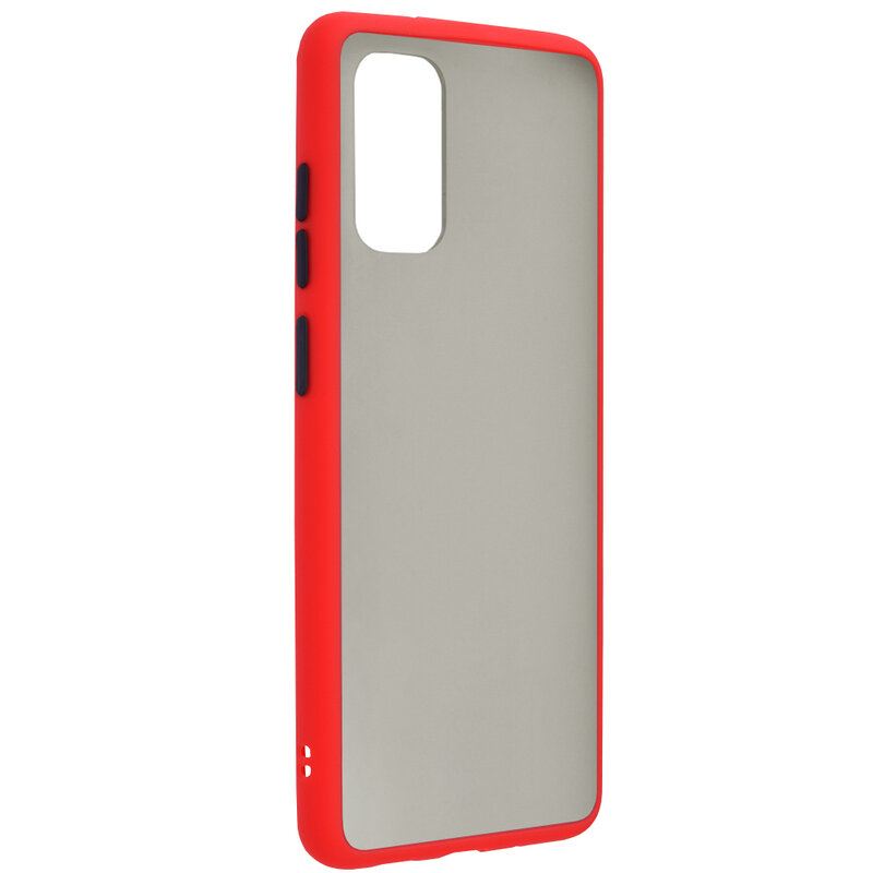 Husa Samsung Galaxy S20 Plus Mobster Chroma Cu Butoane Si Margini Colorate - Rosu
