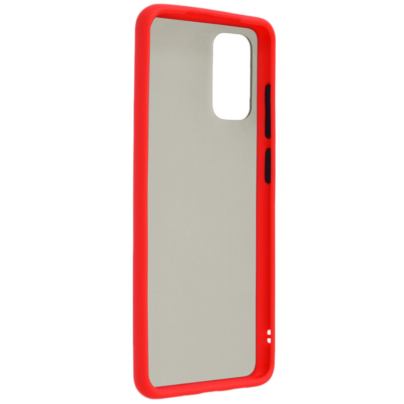 Husa Samsung Galaxy S20 Plus Mobster Chroma Cu Butoane Si Margini Colorate - Rosu