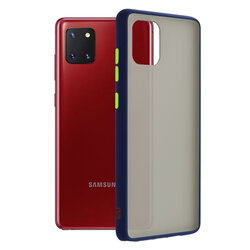 Husa Samsung Galaxy Note 10 Lite Mobster Chroma Cu Butoane Si Margini Colorate - Albastru