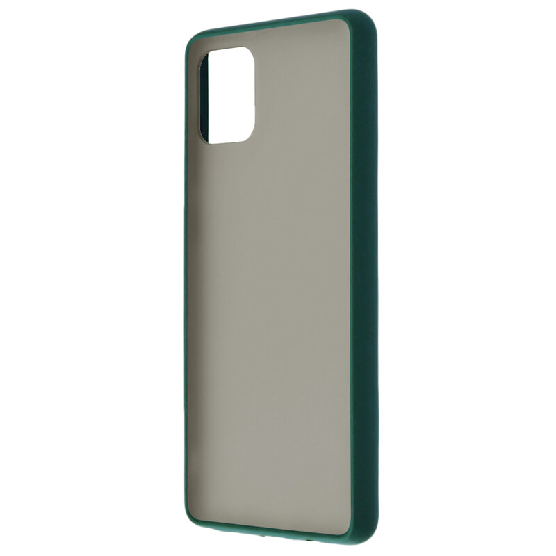 Husa Samsung Galaxy Note 10 Lite Mobster Chroma Cu Butoane Si Margini Colorate - Verde Inchis