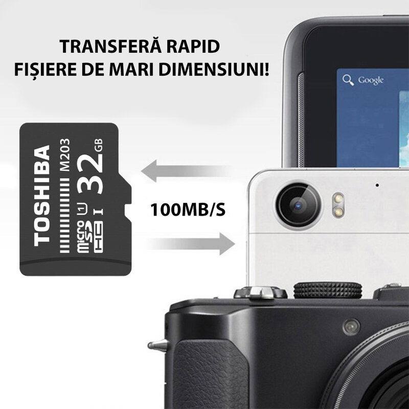 Card de memorie Toshiba Micro SDHC 16 GB UHS-I + Adaptor SD