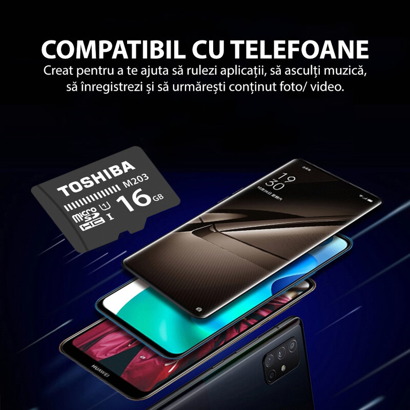 Card de memorie Toshiba Micro SDHC 16 GB UHS-I + Adaptor SD