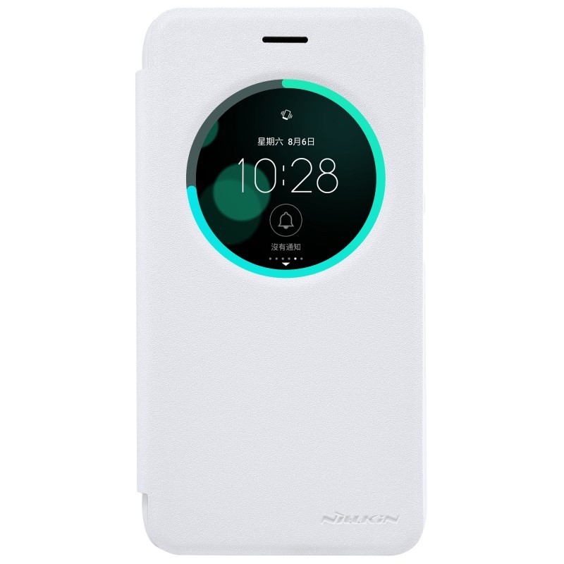 Husa Asus Zenfone 3 5.5 inch ZE552KL NILLKIN Sparkle S-View Flip Alb