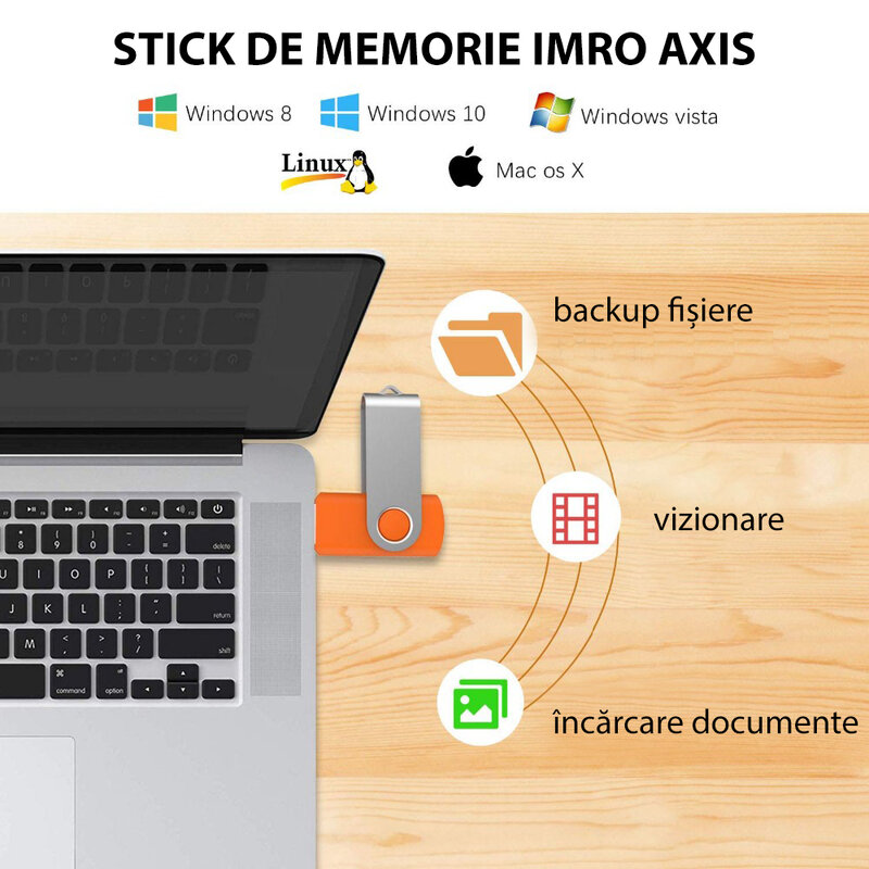 Stick USB 2.0 128 GB Imro Axis Purple