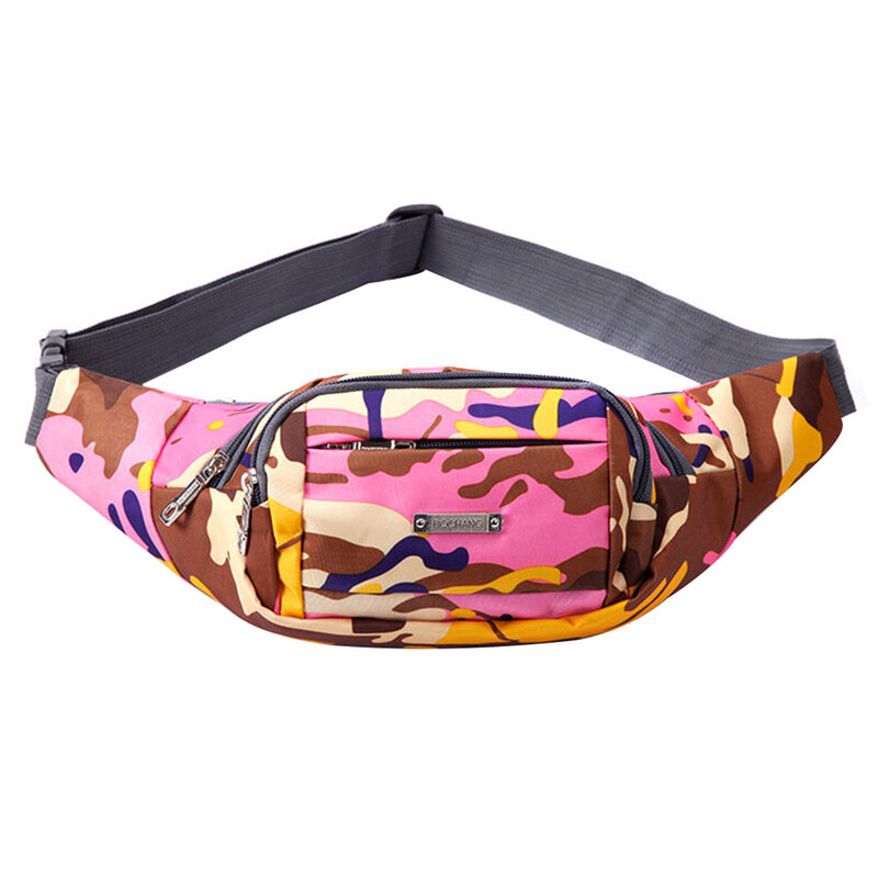Borseta Sport Multifunctionala Army Camouflage Bag Cu 3 Buzunare - Pink