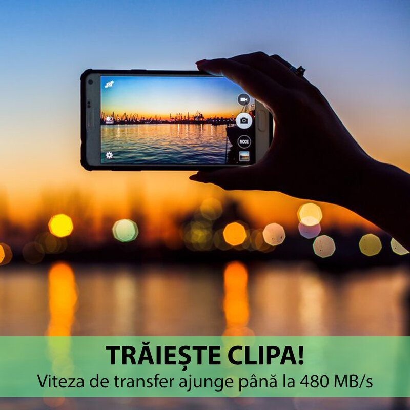 Card Reader OTG High-speed USB 2.0 + Micro-USB - CRM004 - Negru