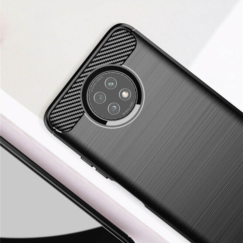 Husa Xiaomi Redmi Note 9T 5G Techsuit Carbon Silicone, negru