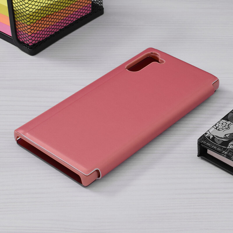 Husa Samsung Galaxy Note 10 5G Flip Standing Cover - Pink