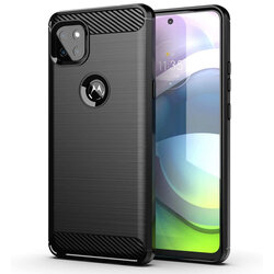 Husa Motorola Moto G9 Power Techsuit Carbon Silicone, negru