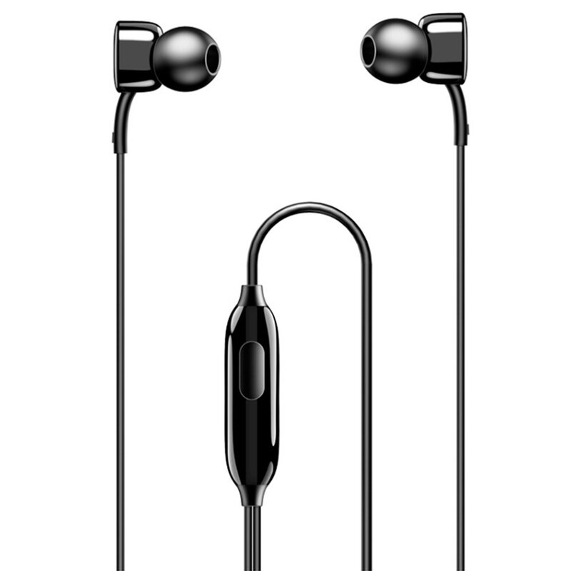 Casti In-Ear Cu Microfon USAMS EP-21 Square Small Earphone Wire 3.5mm - US-SJ206 - Black