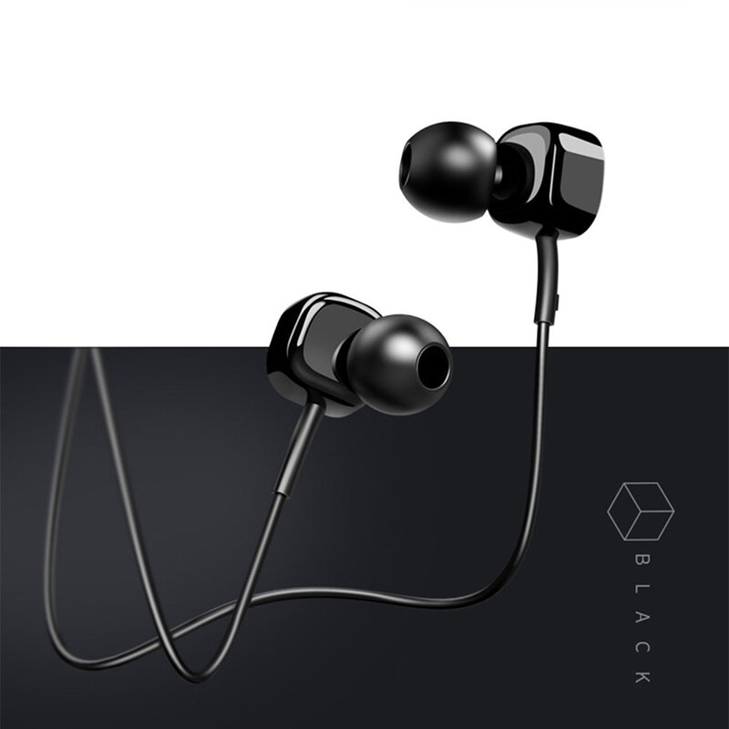 Casti In-Ear Cu Microfon USAMS EP-21 Square Small Earphone Wire 3.5mm - US-SJ206 - White