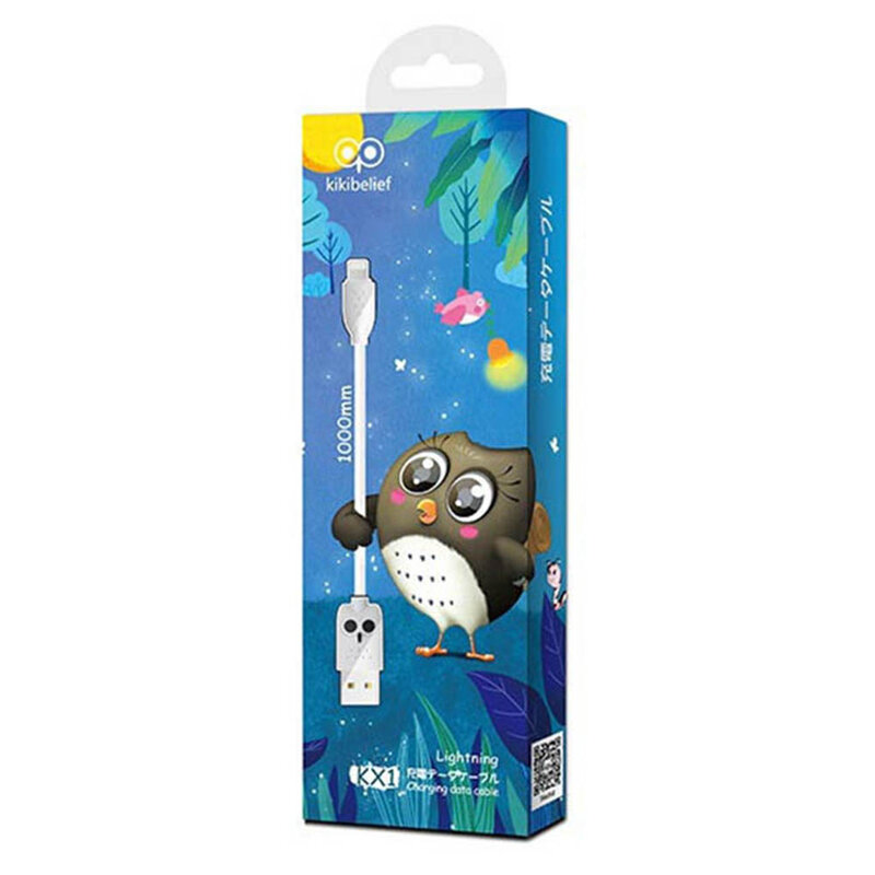 Cablu de date Lightning Hoco OWL KX1 1M Lungime - Alb