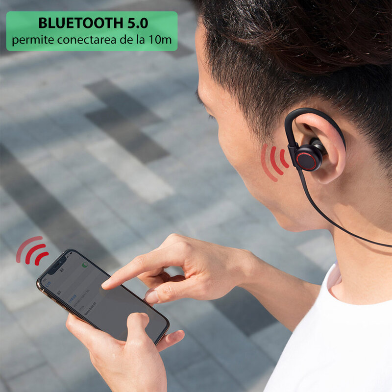 Casti In-Ear Wireless Baseus Encok Sports S17 Bluetooth 5.0 - NGS17-01 - Black