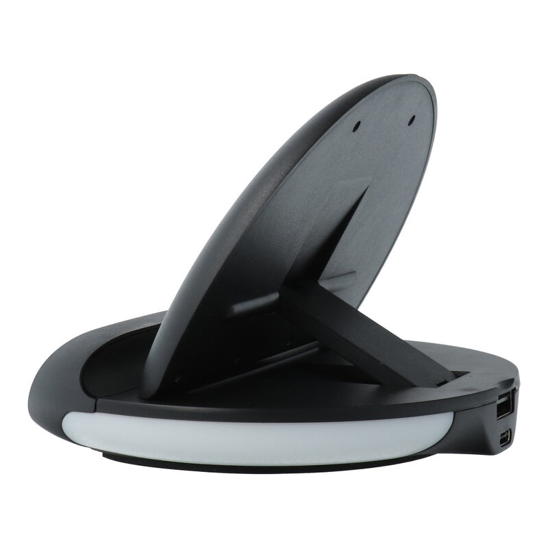 Incarcator wireless Mobster cu ceas desteptator, 15W, negru, L-AC-015