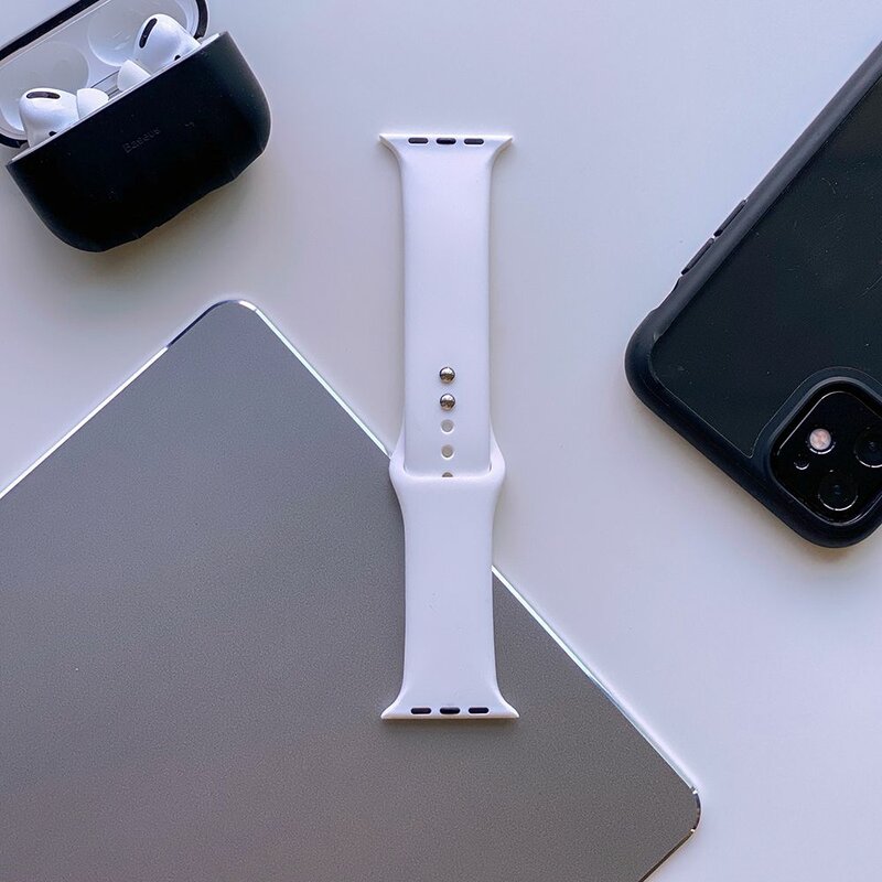 Curea Apple Watch 5 44mm Tech-Protect Iconband - Alb