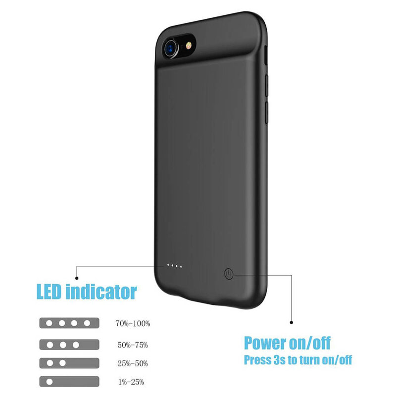 Husa Cu Baterie iPhone 7 Tech-Protect Battery Pack 3200mAh - Negru