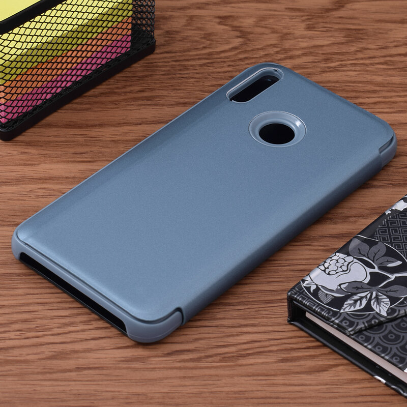 Husa Huawei Y7 2019 Flip Standing Cover - Blue