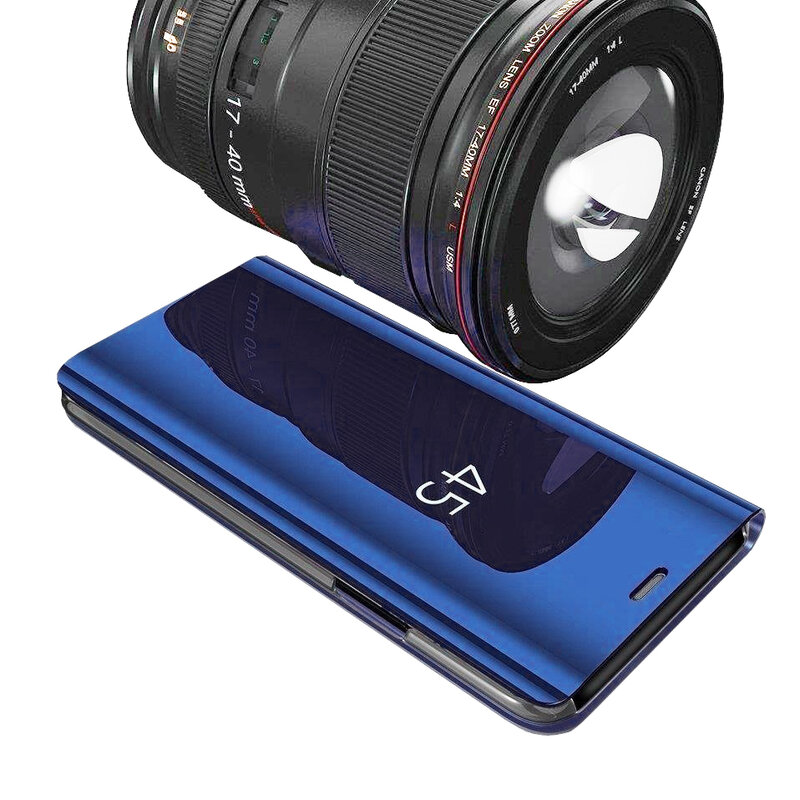 Husa Huawei Y7 2019 Flip Standing Cover - Blue