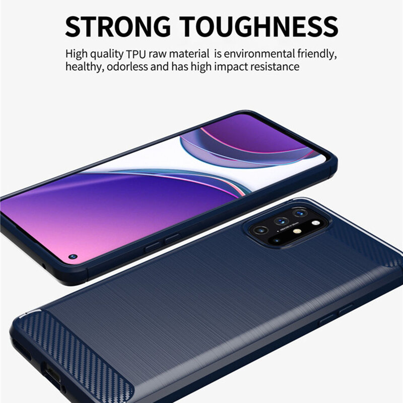 Husa OnePlus 9 Techsuit Carbon Silicone, negru