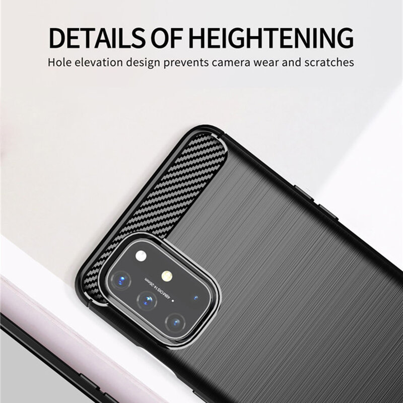 Husa OnePlus 9 Techsuit Carbon Silicone, negru