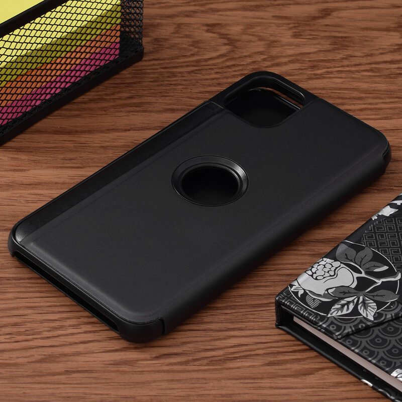 Husa iPhone 11 Pro Max Flip Standing Cover - Black