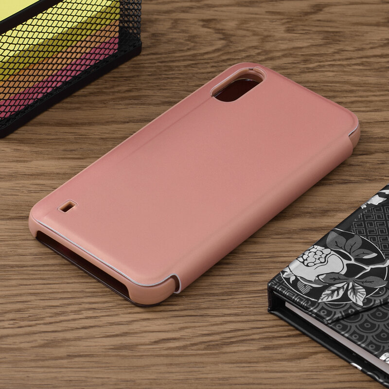 Husa Samsung Galaxy A01 Flip Standing Cover - Pink