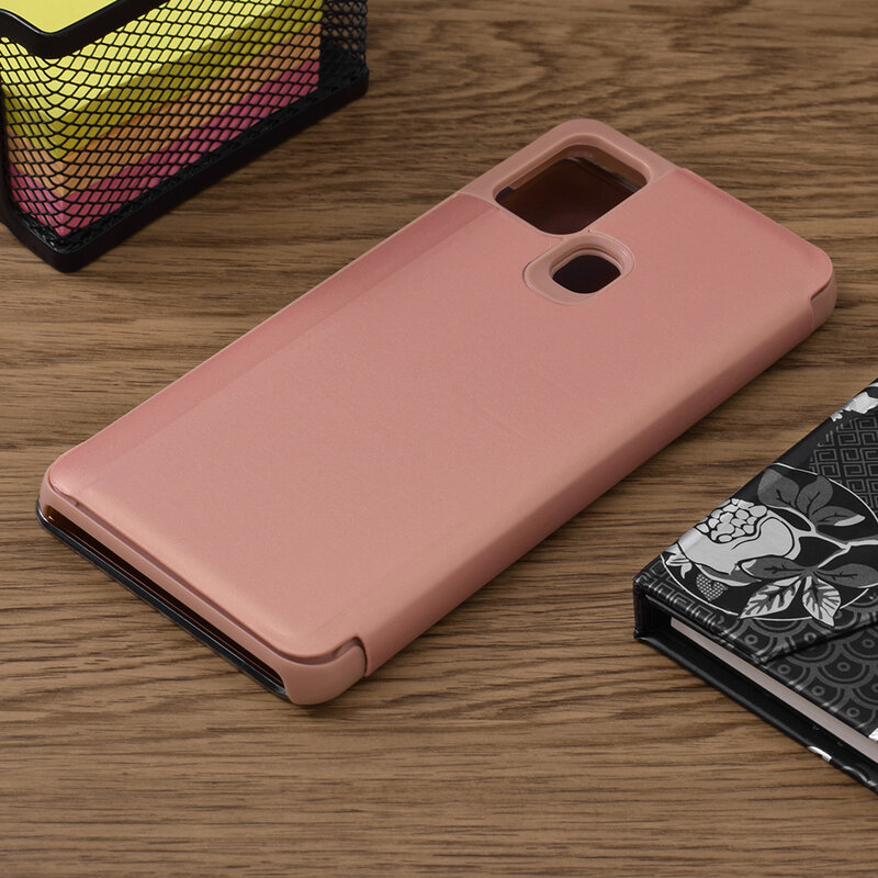 Husa Samsung Galaxy A21s Flip Standing Cover - Pink