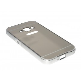Bumper Cu Capac Samsung Galaxy J1 2016 J120 - Argintiu