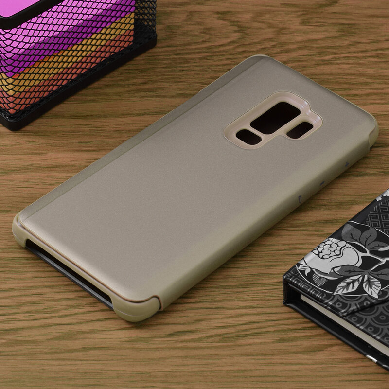 Husa Samsung Galaxy S9 Plus Flip Standing Cover - Gold