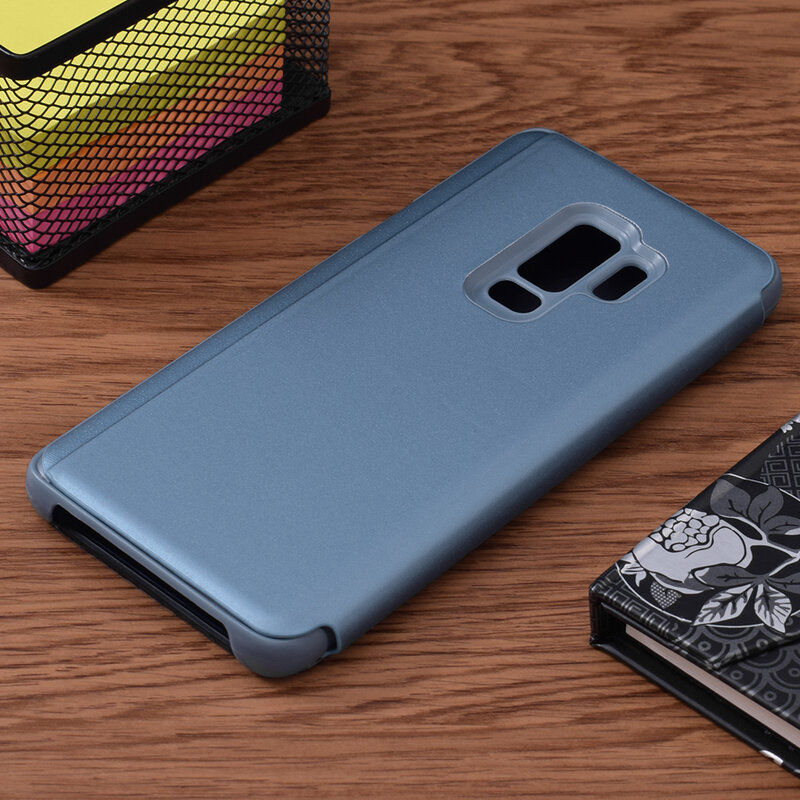 Husa Samsung Galaxy S9 Plus Flip Standing Cover - Blue