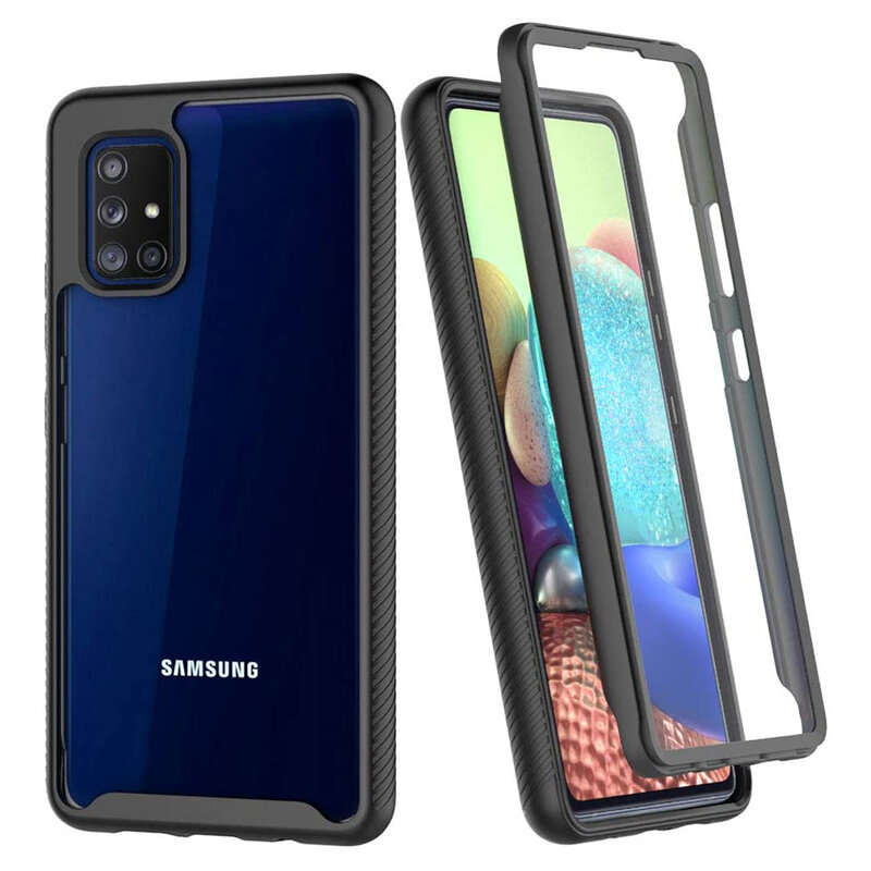 [Pachet 360°] Husa + Folie Samsung Galaxy A51 4G Techsuit Defense, Negru