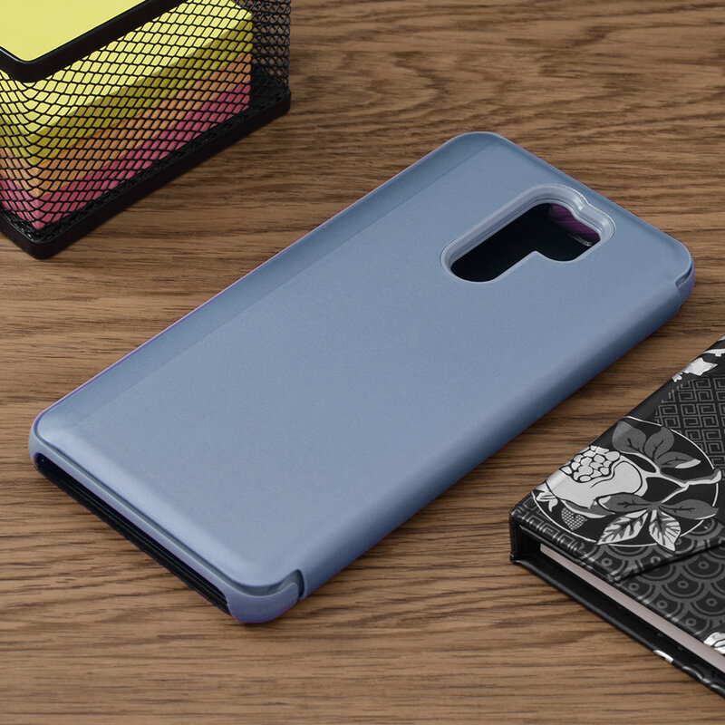 Husa Xiaomi Redmi 9 Flip Standing Cover - Blue