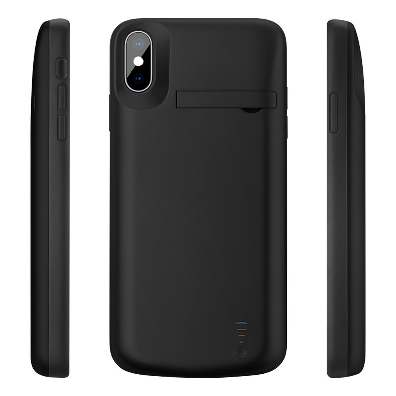 Husa cu baterie iPhone XS Max Techsuit Power Pro, 6000mAh, negru
