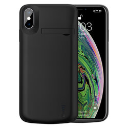 Husa cu baterie iPhone XS Max Techsuit Power Pro, 6000mAh, negru
