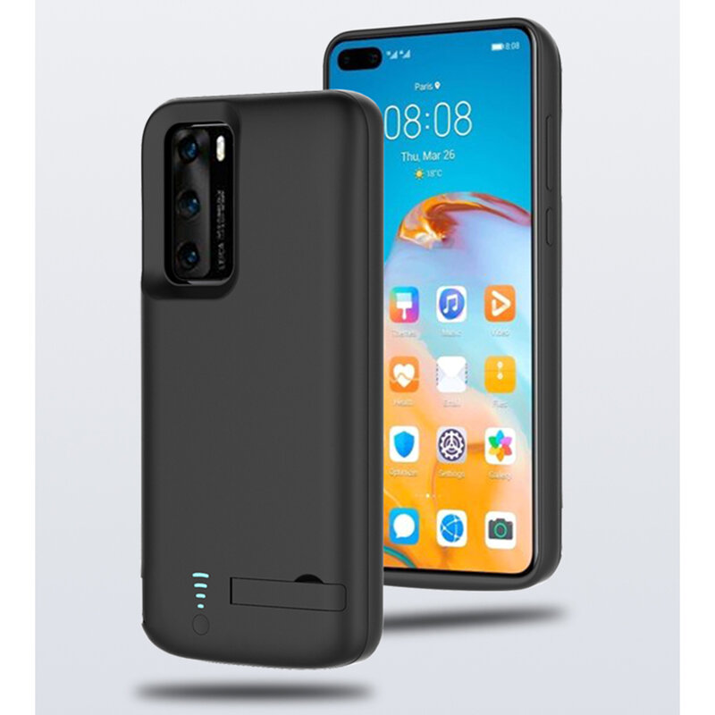 Husa cu baterie Huawei P40 Pro Techsuit Power Pro, 4800mAh, negru