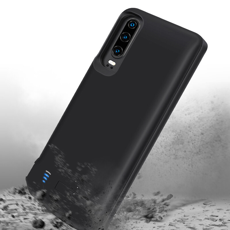 Husa cu baterie Huawei P30 Pro Techsuit Power Pro, 5000mAh, negru
