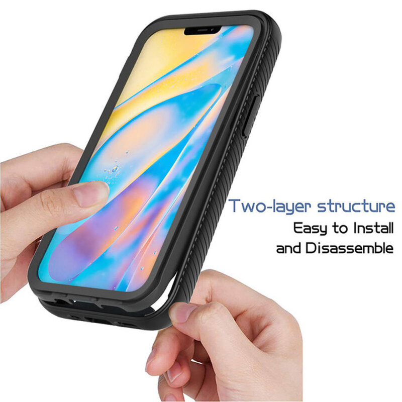 [Pachet 360°] Husa + Folie iPhone 12 mini Techsuit Defense, Negru