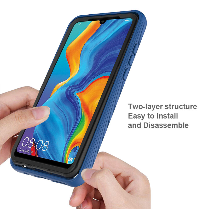 [Pachet 360°] Husa + Folie Huawei P30 Lite Techsuit Defense, Negru